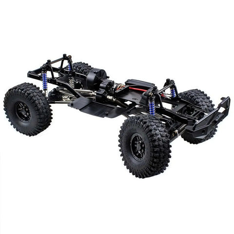 Fully Assembled RC Chassis With Wheels For 1/10 Crawler SCX10 II 90046 90047 Upgrade Kit, side view, metal frame