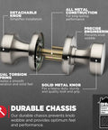 Pismo Interior Passage Door Knob For Closet And Hallway Doors Non Locking Satin Nickel With Microban Protection Easy DIY Install