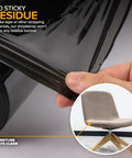 Smooth Operator Heavy Duty Black Stretch Wrap Roll With Handles 15 Inch 1000 Foot 60 Gauge showcasing no sticky residue while wrapping.