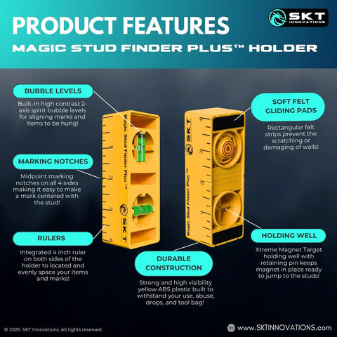 Lock In Your Wall Mounts Every Single Time With This Straight Up Reliable Magnetic Stud Finder Featuring Extra Strong Neodymium Magnets Built In Level And Rapid Drywall Detection For Pros And Novices