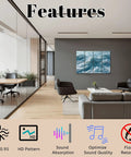 8 Pack Dreamy Blue Ocean Wave Acoustic Wall Panels Self Adhesive Sound Absorbing Home Studio Essentials Vibe Upgraded Game Changer Soundproof Decor For Your Chill Zone in modern office setting.