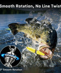 Ball Bearing Fishing Swivel With Quick Oval Split Rings, 8 Stainless Steel Balls For 360 Degree Rotation, Reduces Line Twist, Premium Upgrade For Faster Smoother Retrieves on fishing lure