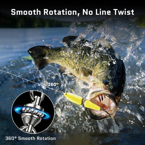 Ball Bearing Fishing Swivel With Quick Oval Split Rings, 8 Stainless Steel Balls For 360 Degree Rotation, Reduces Line Twist, Premium Upgrade For Faster Smoother Retrieves on fishing lure