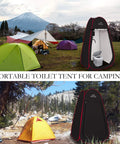 Instant Pop Up Privacy Tent 3.9x3.9x6.9 Ft Large Portable Changing Room with 2 Storage Pockets and 4 Sandbags in camping scene