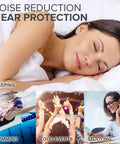 Sleeping and daily activities with Two Sizes Sleep Ear Plugs For Snoring And Travel, Comfortable Reusable Noise Cancelling Earplugs
