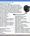Gas Cap Replacement 77300-06040 Fits Toyota Scion And Lexus Vehicles with compatibility list for models and years.