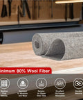 F-7 Industrial Felt 72 Inch Wide 12 Inch Long One Eighth Inch Thick Premium Wool Blend for automotive and machinery