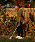 Heavy Duty Stand Up Weed Puller Tool With 40 Inch Handle 3 Claws And Fiberglass Foot Pedal Cast Iron Dandelion Weeder For Easy Weeding Without Bending Or Kneeling Built To Last Like A Boss used in a backyard garden