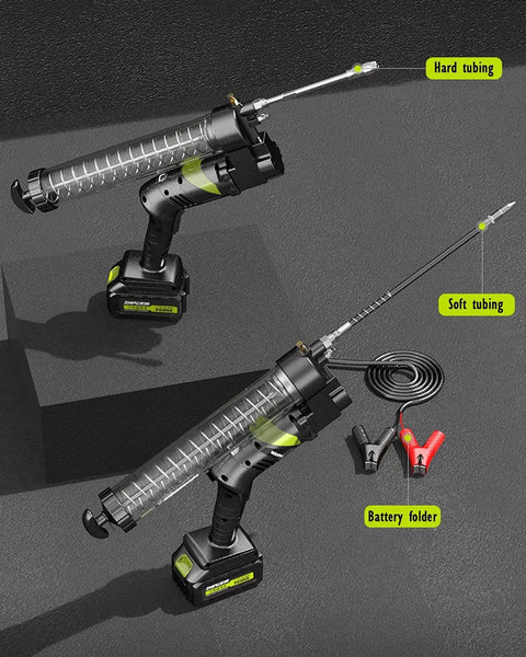 Electric Grease Gun For Industrial Use And Auto Maintenance, Pro Grade 24V Lithium Battery, dual power mode, with accessories