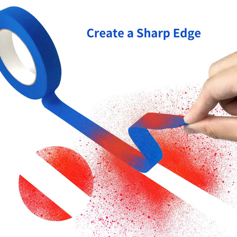 Blue Painters Tape 1 Inch Wide Residue Free Masking Tape For Sharp Clean Lines On Walls No Mess Easy Peel Sticks To Surfaces Like A Pro