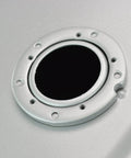 Close-up of circular opening on Gas Fuel Tank 13.7 Gal Compatible With 1986 1990 Pickup Direct Fit Replacement OE And Aftermarket Quality