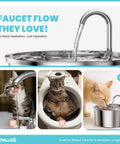Stainless Steel Cat Water Fountain With 108 Oz Capacity for Cats and Small Dogs, Ultra Quiet Metal Pet Water Fountain