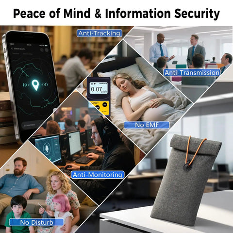 Go Dark Faraday Bags For Phones 2 Pack Signal Blocking Case For Cellular WiFi Bluetooth GPS And RFID Privacy Shield Pouch