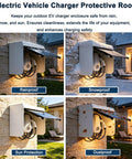 Heavy Duty Hella Weatherproof EV Charger Cover With Magnetic Flip Door And Tinted Shield For Outdoor Wall Mount Guard blocking rain and snow