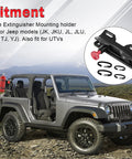 Quick Release Fire Extinguisher Mount Bracket For Jeep Wrangler TJ JK JL JKU And Universal UTV Roll Bar Aluminum Adjustable Holder