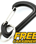 Free carabiner included with Heavy Duty Switch Starter Ignition Key Switch Replacement With Dual Dust Protection Upgrade fits popular mowers.