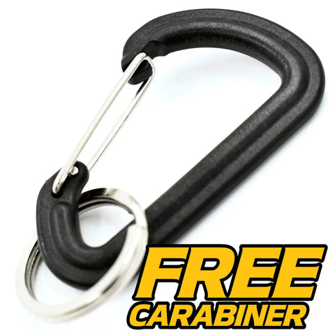 Free carabiner included with Heavy Duty Switch Starter Ignition Key Switch Replacement With Dual Dust Protection Upgrade fits popular mowers.