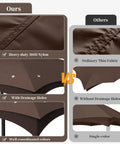 Comparison of 10x12 Foot Canopy Replacement Top For Outdoor Gazebo Two Tiered Waterproof Roof With Eight Drainage Holes and other brands