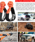 Beefy Heavy Duty Soft Shackle With UHMWPE Tow Connector Half Inch By Twenty Two Inches for off-road towing and recovery in action