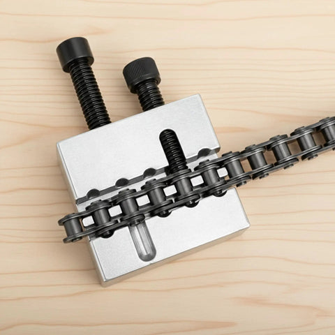 Heavy Duty Pro Grade Chain Breaker Tool for Bikes with CNC carbon steel, precision six pin design, deep pilot grooves