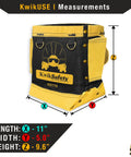 RedIron Two Pack Heavy Duty Canvas Bolt Bag For Ironworkers With Reinforced Stitching showing dimensions 11" x 5" x 9.6"