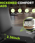 Thickened comfort pads on 2 In 1 Leg Extension And Curl Machine For Home Gyms, showing 2.36-inch padding detail.