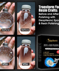 Before and after comparison of resin crafts polished with Pro Grade Epoxy Resin Polishing Kit For High Gloss Finishes.