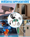 Collage showing 12V DC Geared Motor Kit With 300 RPM Output for automation in security cameras, locks, 3D printers, and turnstiles
