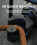 Heavy Duty Handheld Electric Hydraulic Rebar Bender Powered By 1800W Motor Bends 8 To 32 Millimeter Steel Rods Lightning Fast On Site Jobs With Zero Sweat And Professional Finish showing 32mm steel rod being bent.
