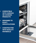 Open dishwasher with dishes loaded, showcasing compatibility for Dishwasher Timer Replacement WD21X10474 Compatible With Multiple Models OEM Authorized Aftermarket Part Black Built To Last DIY Friendly Install No Fuss Fit Designed For Reliable Performance In Dishwashers.