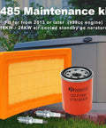 Image of All-In-One Maintenance Kit For Generac 16KW-26KW Air Cooled Home Standby Generators 999cc Engine, showing air and oil filters.