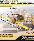 4 Pack 2 Inch By 27 Foot Heavy Duty Ratchet Tie Down Straps With Double J Hooks, industrial grade straps by truck