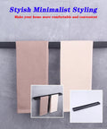 Matte Black 30 Inch Bathroom Towel Bar Made From SUS 304 Stainless Steel Wall Mount Modern Style Heavy Duty Rustproof