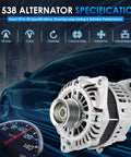 Road Ready 150A 12V Car Alternator Replacement For Nissan Murano 2015 2016 2017, Pathfinder 2013 2017, Infiniti QX60 2014 2016