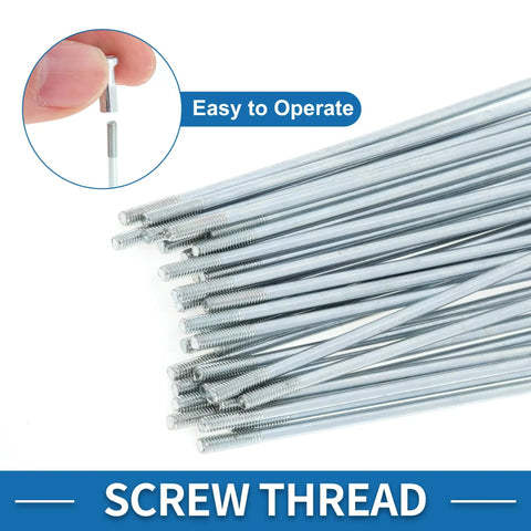 36 Set 14G Bicycle Spokes 297mm For Wheel Building Galvanized Carbon Steel Silver Tone With 2mm Diameter Elbows And 4mm Nipples