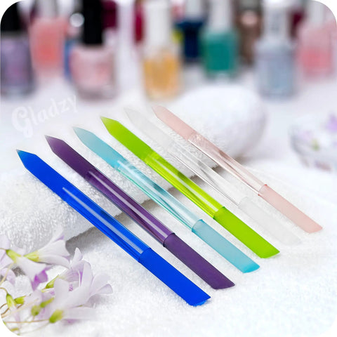 Glass Cuticle Pusher Manicure Stick With Slanted Side And Pointed End For Easy Cuticle Push And Cleaning Under Nails Pro Grade Durable