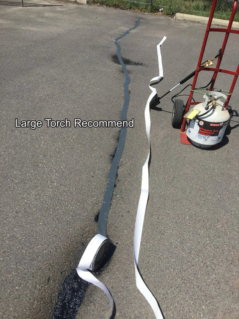 Asphalt Crack Seal Tape For Parking Lots And Driveways Rubberized Self Adhering Waterproof Strip 2 Inch Wide By 50 Feet Long