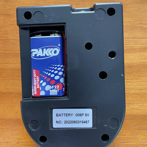 Back view of Essential Anti Static ESD Wrist Strap Tester with visible 9V battery compartment for electronics repair