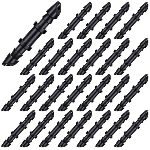 300 Pieces One Quarter Inch Single Barbed Drip Irrigation Fittings And Couplers Set For Drip Tubing Sprinkler System Garden Lawn
