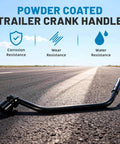 Trailer Crank Handle Compatible With Timpte Landing Gear And Tent Trailer For Camper Trap Door One And One Half Inch Socket
