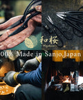 7 Inch Japanese Bonsai Scissors For Precision Pruning Of Mini Trees Hasami Pruning Shears Made In Japan Real Hand Forged S58C Black Carbon Steel Blade Garden Tools in use and during manufacturing by Niigata artisans.