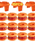 15 Pack Replacement Trimmer Line Spools Set For 0.065 Inch Line Refills Compatible With Worx Weed Eater And Weed Wacker Models Includes 12 Spools And 3 Caps