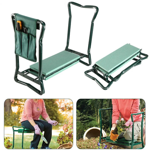 Two In One Garden Kneeler And Seat For Easy Weeding Flip Over Stool To Sit Or Kneel Relief For Knees And Back Supports Up To 250lbs