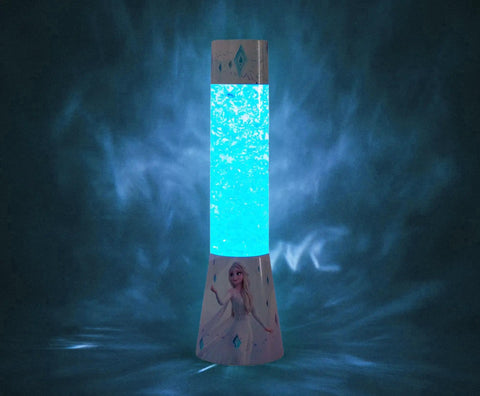 Disney Frozen 2 Elsa Glitter Lamp LED Light For Bedroom Desk Bedside Table 12 Inch Tall Official Disney Princess Collectible