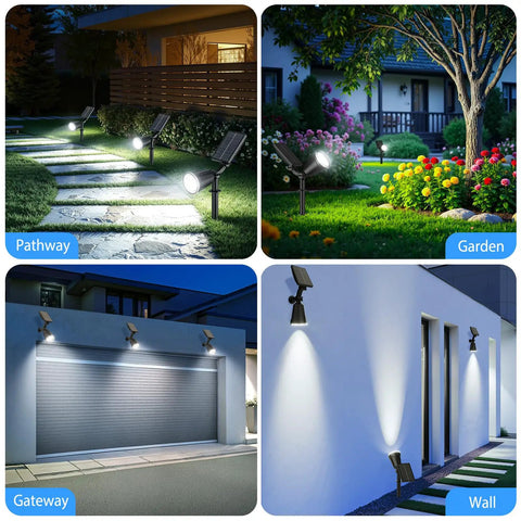 Badass Brightness Tough As Nails Solar Spotlights Cool White 1000 Lumen Adjustable Waterproof Landscape Lighting For Yard Pathways Trees Flags Zero Hassle Setup Rugged Frame
