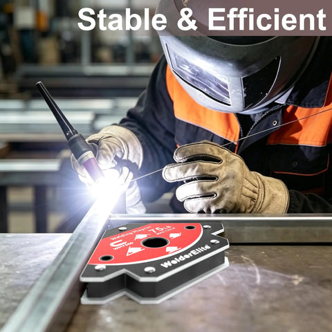 Welder using Six Magnet Welding Set With 2x25Lb 2x50Lb 2x75Lb Arrow Holder For 45 Degree 90 Degree 135 Degree Alignment, galvanized steel