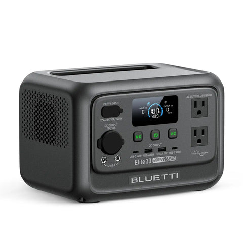Elite 30 V2 Portable Power Station 600W Beefy Continuous Power, 1500W Peak Surge, 288Wh LiFePO4 Battery front view