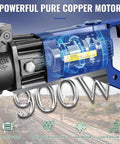 Heavy Duty Electric Hydraulic Rebar Bender Machine For Construction Use Bends 4-16 Mm Steel Bars Fast With Precision Angle Adjustment Up To 130 Degrees Compact Design featuring 900W pure copper motor.