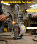 Beefy Heavy Duty Cable Pulley With Dual Mounting Options being assembled, showcasing carbon steel structure and aluminum pulley