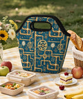Steampunk Gear Lunch Bag For Women And Men Portable Insulated Waterproof Leakproof Meal Carrier at a picnic setting